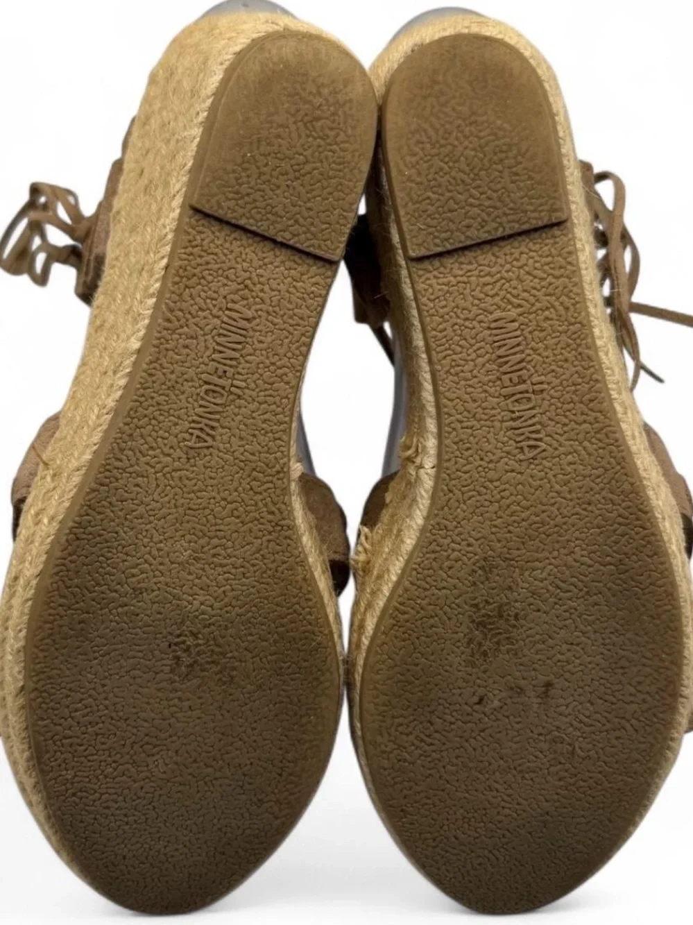 Minnetonka Women's Espadrille Suede wedge sandal